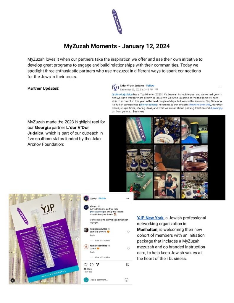 thumbnail of MyZuzah Moments – January 12, 2024